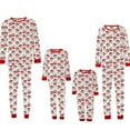 thumbnail image 4 of GYRATEDREAM Matching Family Pajamas Sets Christmas PJ's Santa Claus Printed Long Sleeve Tee and Bottom Loungewear Homewear PJs for 3Y Kid, 4 of 6