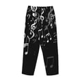 thumbnail image 3 of Lsque Falling Musical Print Women's Pajama Pants, Lounge Pant - Comfortable Home Wear,Elastic Waistband, Stylish Design-Large, 3 of 9