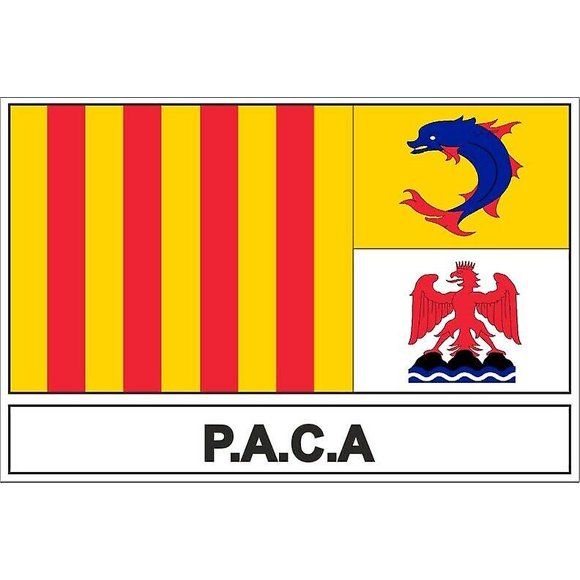 Autocollant sticker drapeau departement paca provence