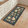 thumbnail image 7 of DUKINO 2x4 Rug for Entryway, Washable Kitchen Floral Runner Rug with Non Slip Backing, Low Pile Soft Boho Carpet for Kitchen, Hallway, Entryway, Laundry, Bedroom, Dark Blue, 7 of 7