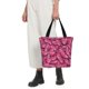 thumbnail image 5 of Fotbe Pink Butterfly Bolsa de Playa con Estampado, Bolsa de Hombro, Bolsa de Mano Espaciosa, Bolsa de Viaje Ligera, Bolsa de Compras Versátil, 5 of 6