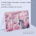 thumbnail image 4 of Dailycode Light Switch Plate Covers 2 Gang Wall Plate Plastics Outlet Covers for Kitchen Home Office Decor Airplane Fly above Pink Clouds, 4 of 8