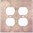 thumbnail image 3 of Metal Light Switch Plate Cover Beige Floral Damask Wallpaper WAL029, 3 of 13