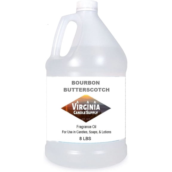 Bourbon & Butterscotch Fragrance Oil Our Version of The Brand Name 8 LB Bottle for Candle Making, Soap Making, Tart Making, Room Sprays, Lotions, Car Fresheners, Slime, Bath Bombs, Warmers
