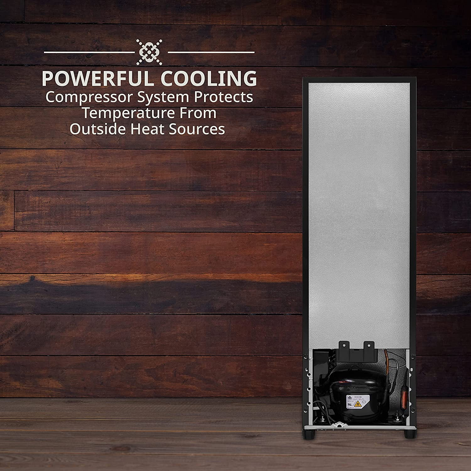 IVATION 14-Bottle Wine Cooler Freestanding Beverage Cooler with Lock, Black