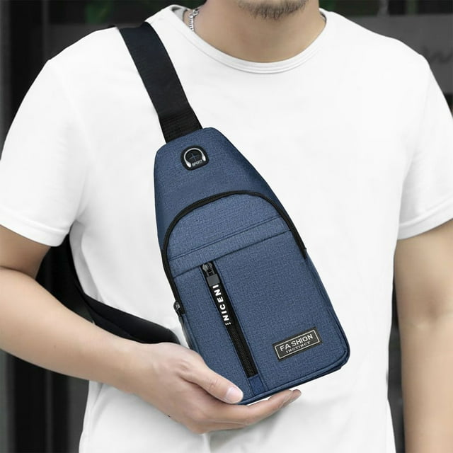 Vaidha Strap Bag Crossbody Backpack With With Headphone Hole Strap Backpack Hiking Backpack Multipurpose Crossbody Chest Bag