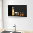 thumbnail image 3 of Shower Wall Niche 24 x 12 Caulk in Shower Storage Shelf Stainless Steel Black, 3 of 19