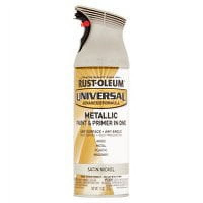 2-Pack Value - Rust-oleum universal all surface metallic satin nickel spray paint and primer in 1, 11 oz