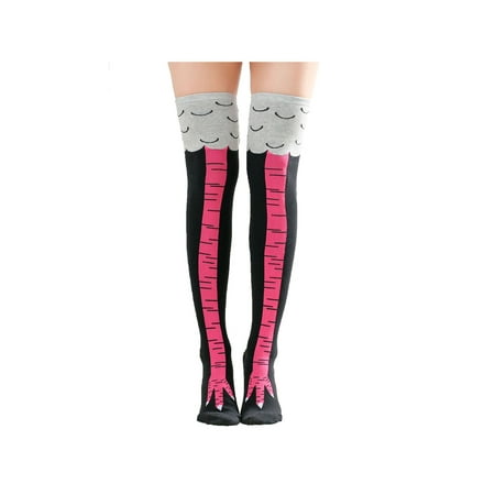 

Wytyjxccyy Women Chicken Leg Socks Knee High Socks Novelty Cosplay Socks Crazy Funny Chicken Foot Socks Nice Christmas Gift