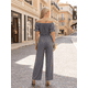 thumbnail image 3 of Jumpsuit Mujer Manga Corta, Ajuste Cómodo y Pierna Amplia, Look Moderno y Versátil, 3 of 5