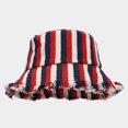 thumbnail image 3 of RFQWOVSR Women's Color Block Bucket Hat with Raw Edge for Casual Outdoor Style, 3 of 6