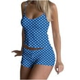 thumbnail image 2 of Miqool Pajama Sets for Women 2 Piece Sleeveless Cami Tops and Shorts Lounge Set Soft Sleepwear Cute Printed Pj Outfits, 2 of 7