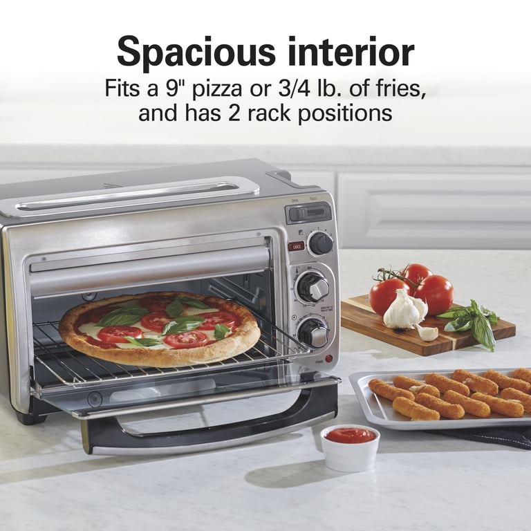 Hamilton Beach 2-in-1 Toaster Oven & Toaster Combo, Stainless Steel photo 3