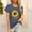 Dark Blue, variant on Women's Tops Under $5 Large Summer Tunic Tops Short Sleeve Solid Color Loose Round Neck Tees Shirts