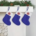 thumbnail image 6 of Christmas Decoration Mini Christmas Stockings Knit Embroidered Snowflake Xmas Stockings Christmas Stocking Hanging Stockings For Family Children's Candy Gift Bag Stocking Gift Bag Blue, 6 of 7