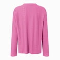 thumbnail image 4 of Towmus Women Long Sleeve T Shirts Crewneck Fall Breathable Casual Tunic Tops Solid Color Basics Tees, 4 of 5