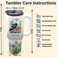 thumbnail image 6 of Personalized Seagull Tumbler 40oz with Handle and Straw – Stainless Travel Mug – Bird Lover Gift Idea for Women Girls Animal Theme Birthday or Christmas, 6 of 6
