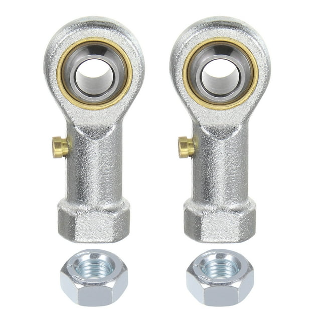 Unique Bargains 2 Packs PHSB4 Female Rod End Bearing 1/4 Inch Bore and 1/4-28 Right Hand Thread, Includes Jam Nut