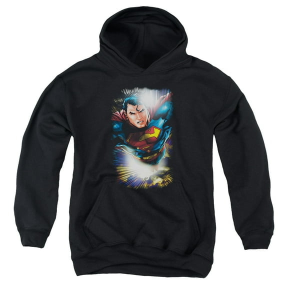 Superman - In The Sky - Youth Hooded Sweatshirt - Large