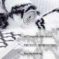 thumbnail image 6 of FairOnly 2'x6'Washable Silk Wool Geometric Runner Rug for Bedroom Non Slip Ultra Soft Modern Indoor Rug for Living Room Dining Room,White Black, 6 of 7