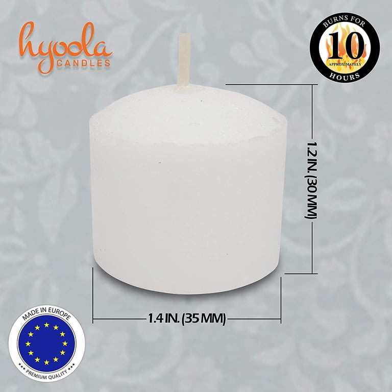 Hyoola White Unscented Votive Candles, 100 Pack photo 2