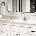 thumbnail image 4 of KINGTACK Bathroom Sink Faucet, 4 inch Chrome Bathroom Faucets with Pop-up Drain and Supply Lines, Stainless Steel 2-Handle Centerset Faucet for Bathroom Faucet 3 Hole, 2 Pack, 4 of 10