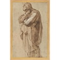 thumbnail image 3 of Michelangelo 11x14 Black Modern Framed Museum Art Print Titled - Study of a Mourning Woman (1500-1505), 3 of 5