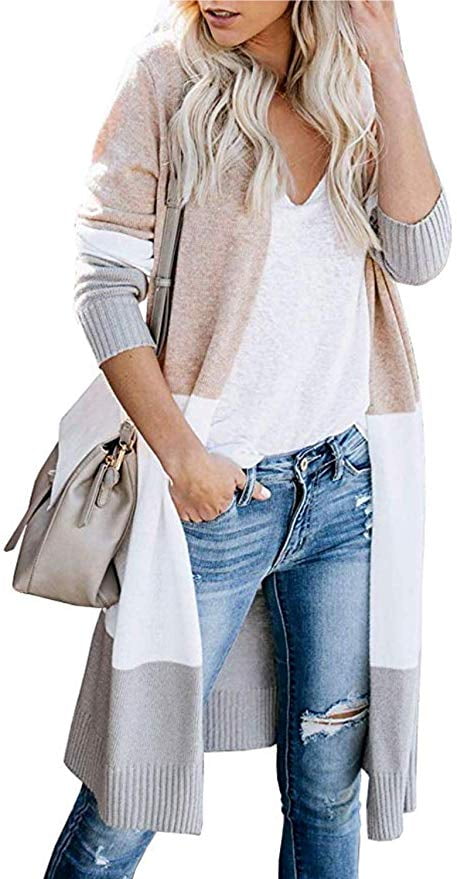 Womens Long Knit Fall Cardigan 