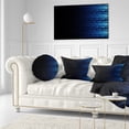 thumbnail image 3 of Designart Blue Symmetrical Fractal Flower - Abstract Throw Pillow - 12x20, 3 of 5