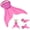Pink, variant on Mermaid Monofin, Swim Fin for Kids, Girls, Boys, Monofin Mermaid for Swimming