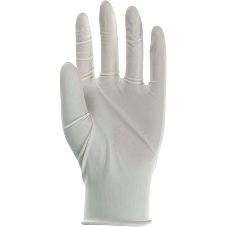 Boss Gloves 1UL0004L Large White Disposable 3MIL Powdered Latex Gloves 100 Count