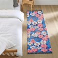 thumbnail image 3 of Yayeee Runner Rug for Bedroom 2'x6' Machine Washable Hallway Non Slip Mat, Pink Flowers Pattern, 3 of 8