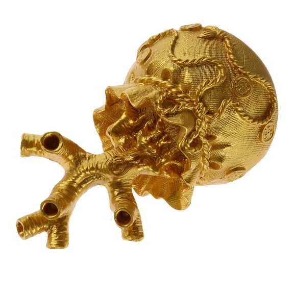 AURARMLET Artificial Money Tree Decoration for Home Office Golden Resin 1Pcs