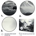 thumbnail image 3 of Designart "Swiss Mountains Landscape Veiled in Fog II" Landscapes Framed Wall Art Decor - Country White Mountains Entryway Framed Wall Art, 3 of 6