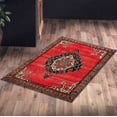 thumbnail image 5 of Anti-Slip Carpet Rug, Medallion Rug, Antique Style Rug, Vintage Style Rug, Dining Room Rug, Brown Rug, Salon Decor Rug, Red Rug, Turkish Rug, 2'x3' - 60x90 cm, 5 of 8