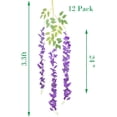 thumbnail image 2 of 12 Pack Artificial Flowers Silk Wisteria Vine Ratta Hanging Flower (Red), 2 of 5