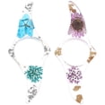 thumbnail image 1 of 2Pcs Flower Page Spreader Reading Thumb Ring Transparent Page Holder (Random Color), 1 of 9