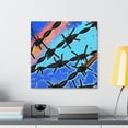 thumbnail image 4 of "Rusty Razor Fence" - Canvas, 4 of 25