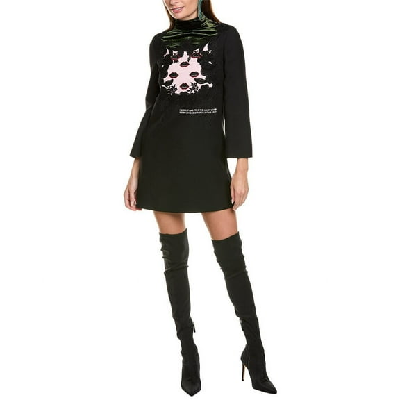 Valentino womens  Wool & Silk-Blend Shift Dress, 40