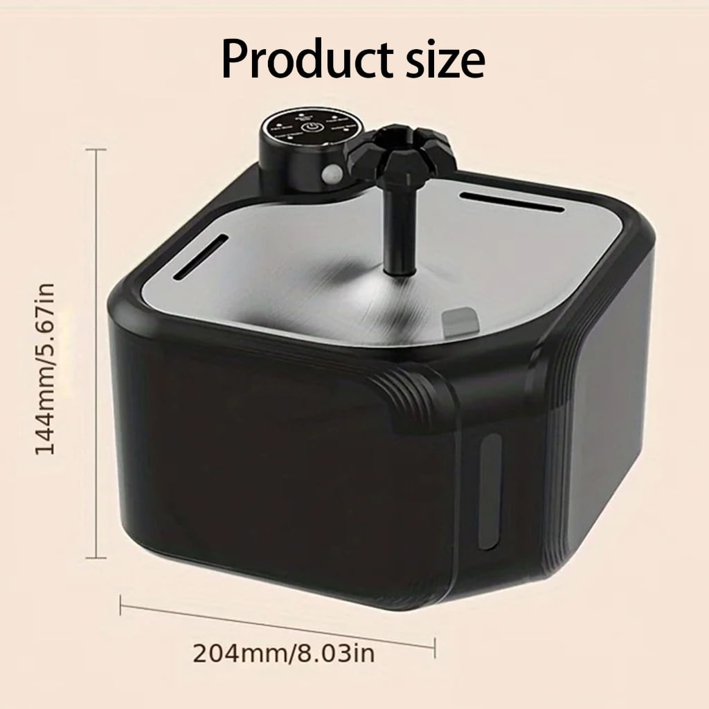 Zeiwohndc 2.8L Automatic Circulating Pet Water Fountain Stainless Steel Water Dispenser