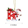 thumbnail image 3 of Dongrens Snowman Christmas Ornaments, Cute Flat Christmas Tree Letter Decoration, R, 3 of 5