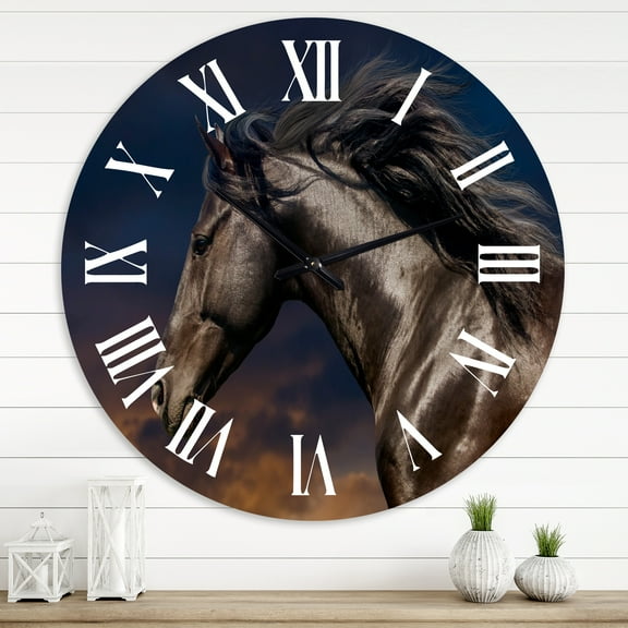 Designart 1 in Quartz Farmhouse Wall Clock