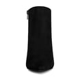 thumbnail image 6 of BLISSFUL STEP Women Pointed Toe Side Zip Stiletto Heels Ankle Boots Black 7.5, 6 of 7
