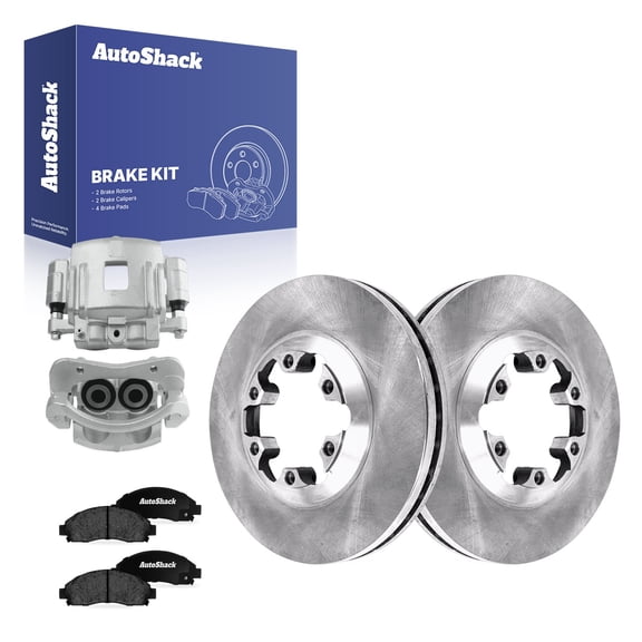 AutoShack Front Vented Brake Rotors   Ceramic Pads   Calipers 8-PC Brake Kit Replacement for 2004-2008 Chevrolet Colorado 2004-2008 GMC Canyon 2007-2008 Isuzu i-290 2006 Isuzu i-280 11.02" (280 mm)