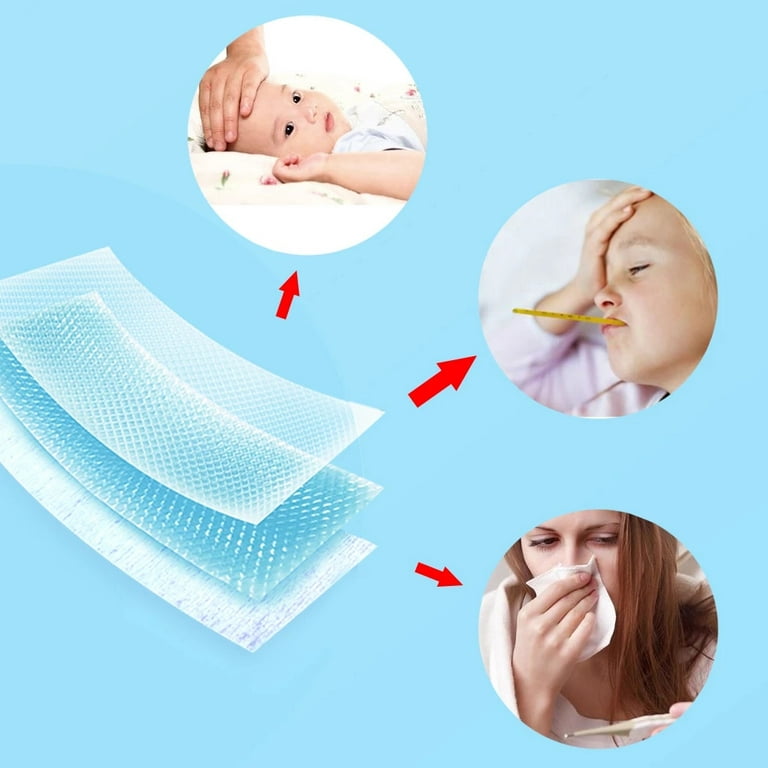 Cooling Patch Baby Fever Down Plaster Lower Temperature Migraine Headache  Pad 