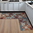 thumbnail image 3 of Cocina de estilo nacional bohemio almohadilla de puerta turca almohadilla de pies alfombra de cocina dos juegos (40 * 60 + 40 * 120) cm, 3 of 4