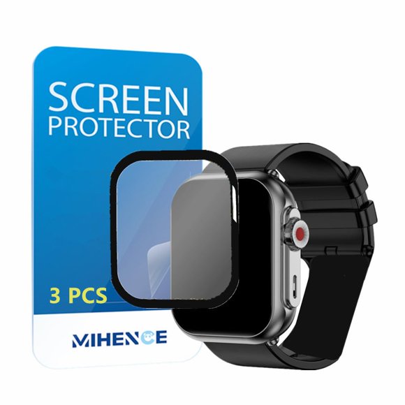 Mihence Protector De Pantalla Compatible Con Jacoosa K62 Smartwatch 3D Cobertura De Pantalla Completa Pmma Película Protectora Para K62 1.85 '' Smart Watch (3 Pcs)