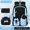 Black and blue - three-piece set, variant on 3-Piece Student Backpack Set, Stylish Simple Waterproof Large Capacity Rucksack, Multiple Colors Available for Primary & Middle School Students