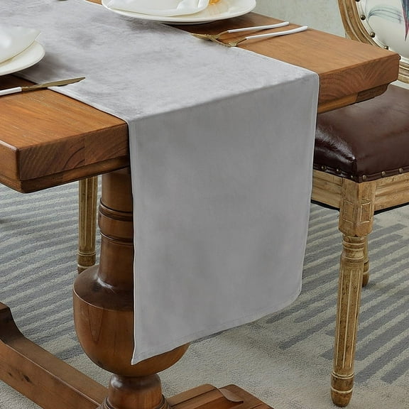 Zhuge Solid Color Simple Table Runner, Long Style Decorative Cloth - Versatile for Tea Tables, Dining Tables & Bed Accents, Perfect for Holiday Decorations (gray, 180 * 35cm)