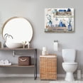 thumbnail image 4 of Bathroom Decor Canvas Wall Art Blue Bathroom Decor Farmhouse Wall Art Rustic Bathroom Sign Print Paintings Bathroom Pictures Modern Home Artwork Decor For Bathroom Framed Ready To Hang 12x16inch, 4 of 5